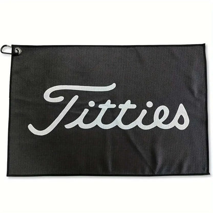 funny microfiber premium golf towel with humorous design