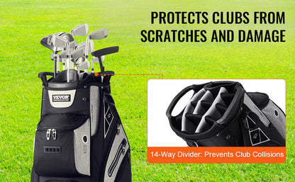 Sportsman Specialty Products VEVOR Golf Cart Bag with 14 Way Organizer Divider Top Pockets Premium
