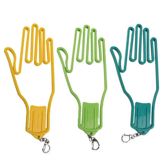 Golf glove extension rack hanging a golf glove to maintain shape