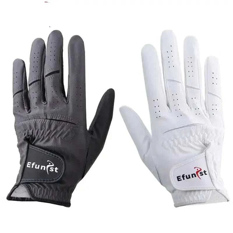 Men's golf gloves in white and grey for left and right hand