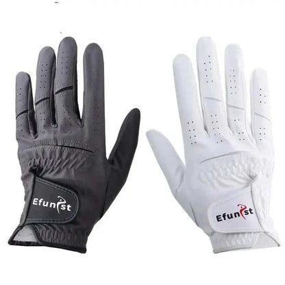 Men's golf gloves in white and grey for left and right hand