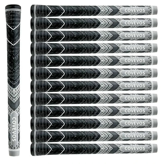 Set of 13 natural rubber golf grips for enhanced club handling