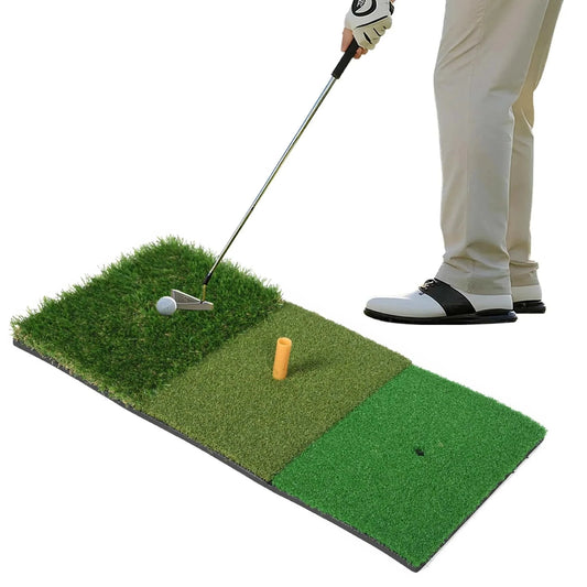 Durable golf hitting mat 30x60cm for indoor outdoor practice with realistic grass surface