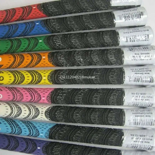 Set of 13 cotton yarn golf irons grips fitted on iron clubs