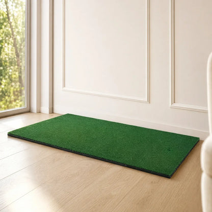 Golf Swing Practice Mat green artificial turf nylon SBR material rectangular indoor outdoor hitting pad