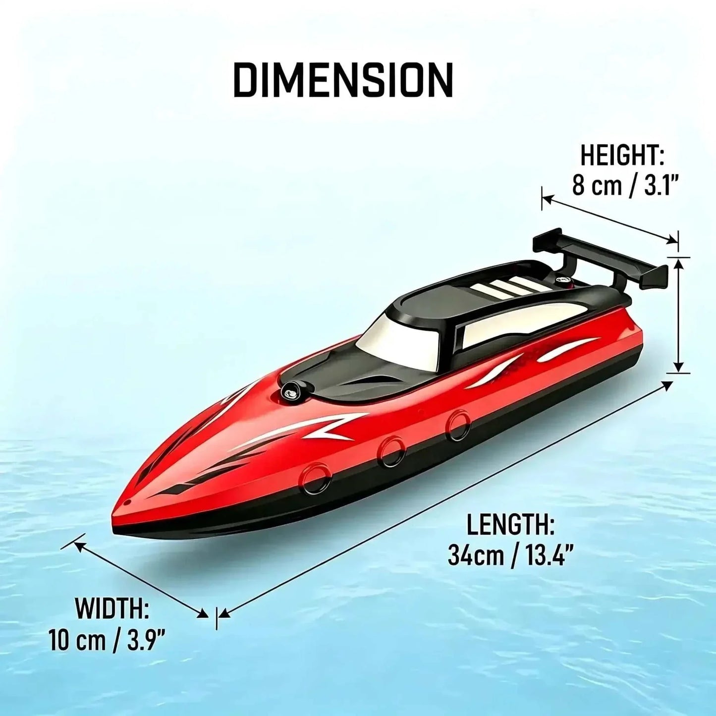 High speed RC speed boat racing on water