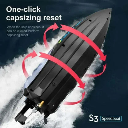 S3 high-speed remote control boat with fire boat design on water
