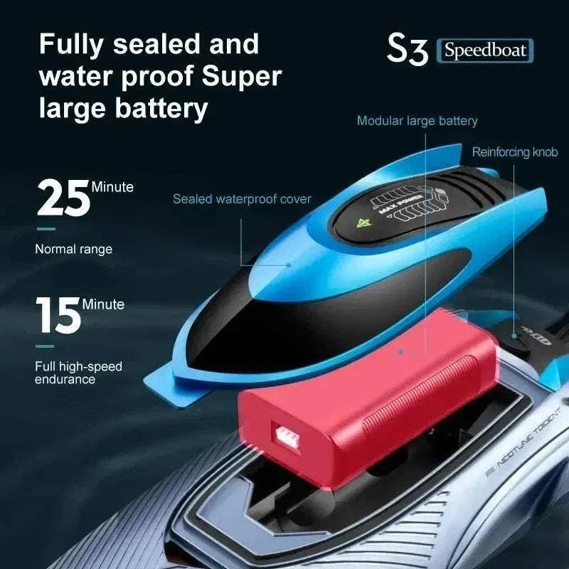 S3 high-speed remote control fire boat on water