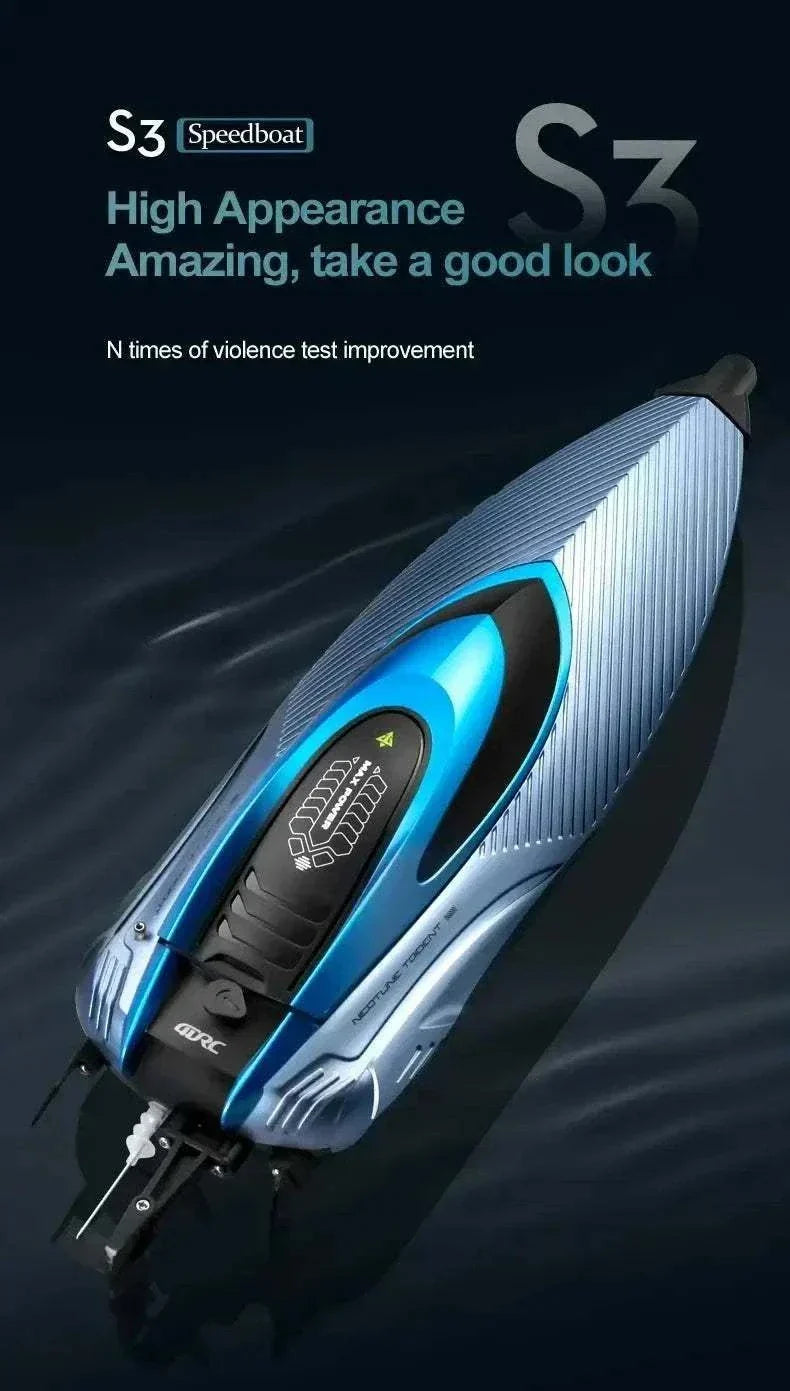 S3 high-speed remote control boat with fire boat design on water
