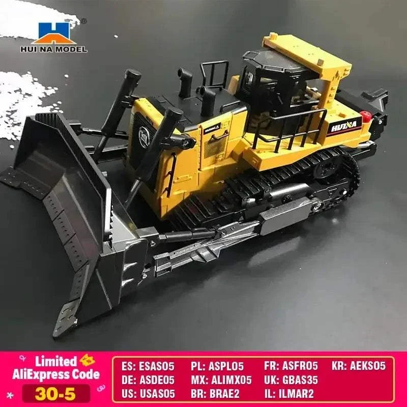 HUINA 1554 RC Bulldozer remote control toy with crawler tracks
