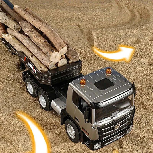 Huina RC flat truck 9-channel alloy engineer model