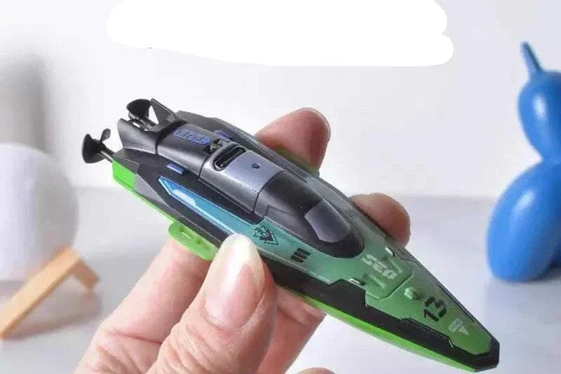 Mini RC boat with LED lights for remote control water racing