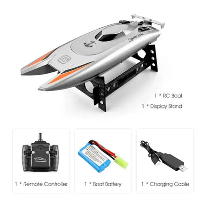 Radio controlled high-speed 30Kmh racing boat on water