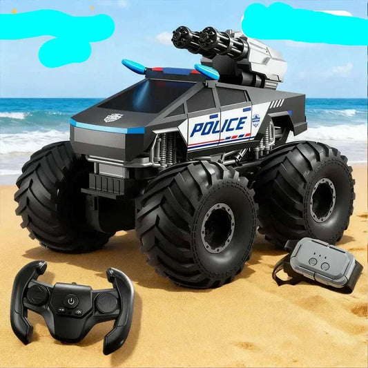 RC car amphibious climbing off-road vehicle drifting on rugged terrain