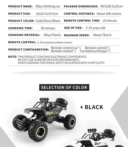 All terrain RC car remote control climbing vehicle outdoors