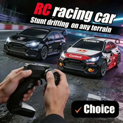 Drifting 1:24 scale 4WD RC car stunt racing at 50KM/H