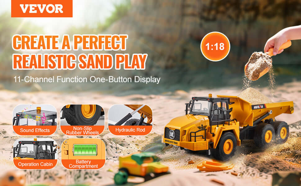 VEVOR RC Dump Truck Remote Control Car Children Toys Sportsman Specialty Products