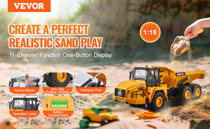 VEVOR RC Dump Truck Remote Control Car Children Toys Sportsman Specialty Products