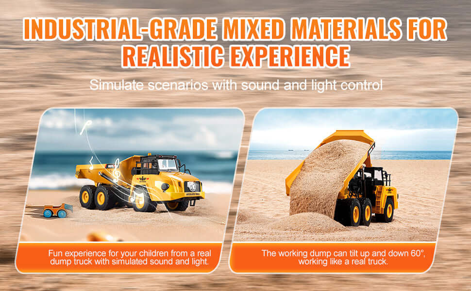 VEVOR RC Dump Truck Remote Control Car Children Toys Sportsman Specialty Products