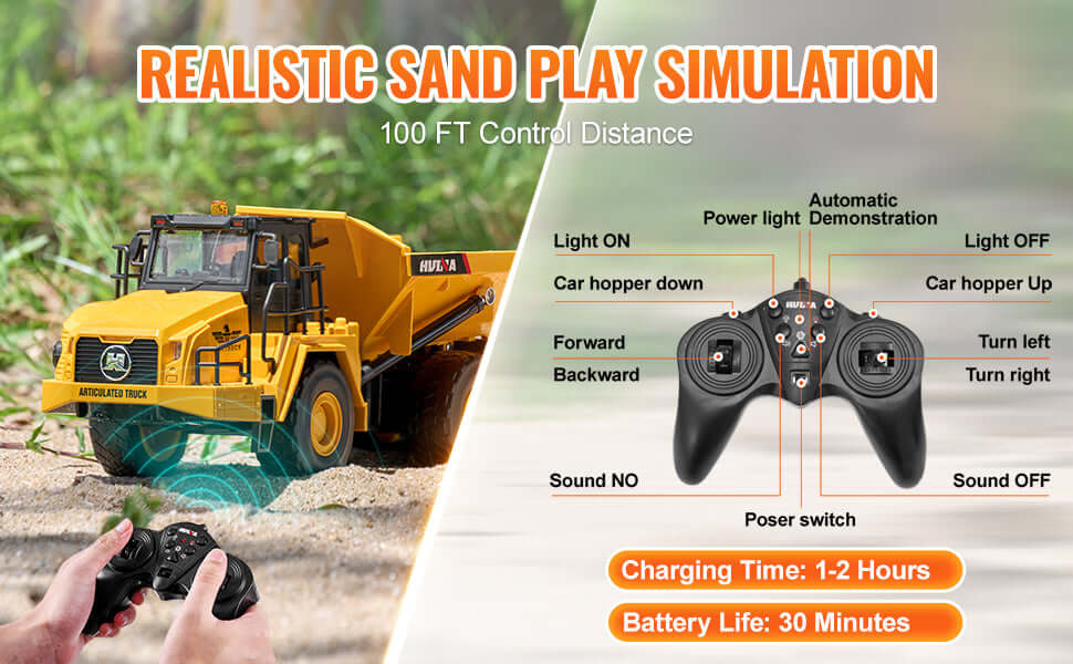 VEVOR RC Dump Truck Remote Control Car Children Toys Sportsman Specialty Products