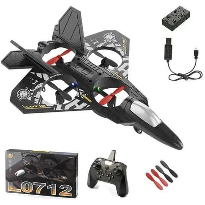 RC plane gravity sensing EPP foam fighter glider in flight