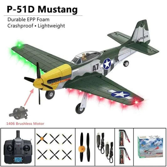 RC Plane P51D Mustang 5-channel RTF foam fixed-wing aircraft