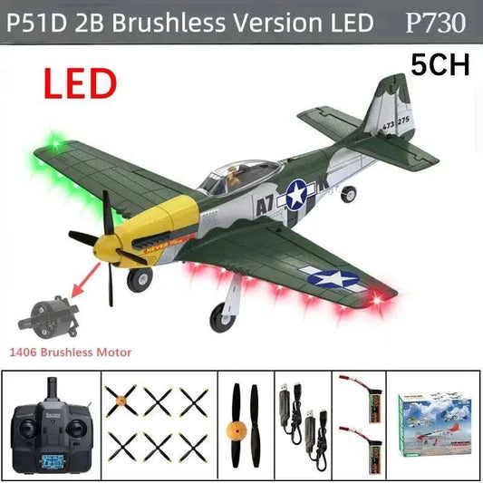 WLTOYS RC Plane P51D Mustang EPP foam 5-channel remote-controlled aircraft