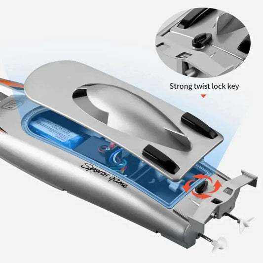 High-speed 2.4 GHz RC racing boat for adults on water