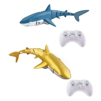 Remote controlled RC shark whale spray water toy for pool play