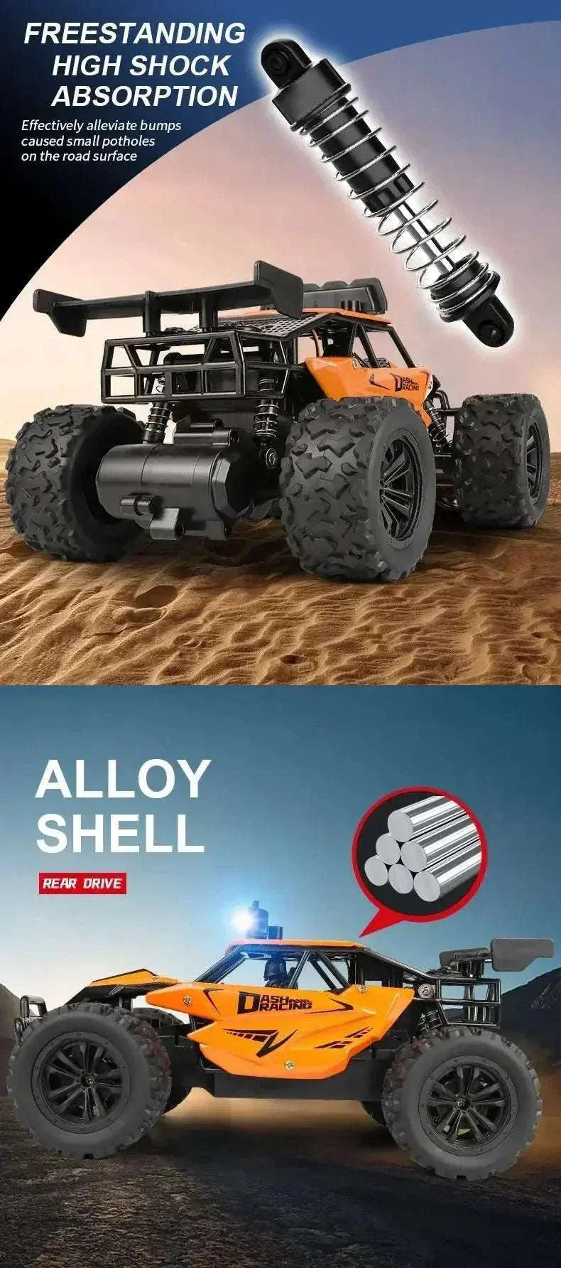 116 RC car remote control 2WD radio buggy truck for kids