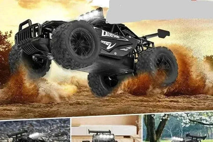 116 RC Car remote control vehicle for kids on outdoor terrain with USB charging cable and 2.4GHz remote