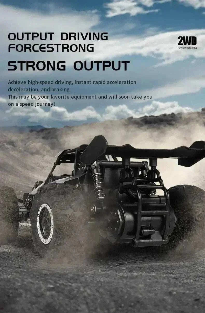 116 RC car remote control vehicle for kids on outdoor terrain
