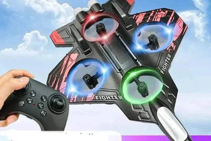 L101 2.4Ghz remote control airplane for kids with LED lights and foam body