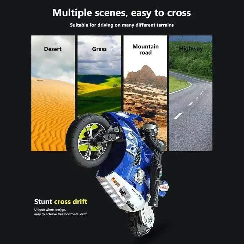 remote control electric motorcycle toy on outdoor surface