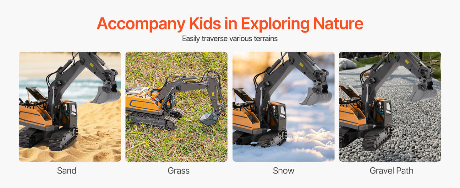 VEVOR 2.4G Rc Excavator 1:20 Scale with Lights & Sounds Construction Vehicle Sportsman Specialty Products