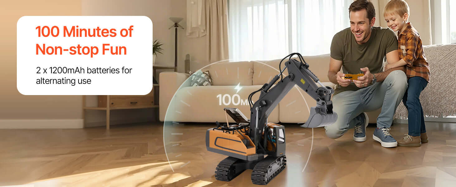 VEVOR 2.4G Rc Excavator 1:20 Scale with Lights & Sounds Construction Vehicle Sportsman Specialty Products