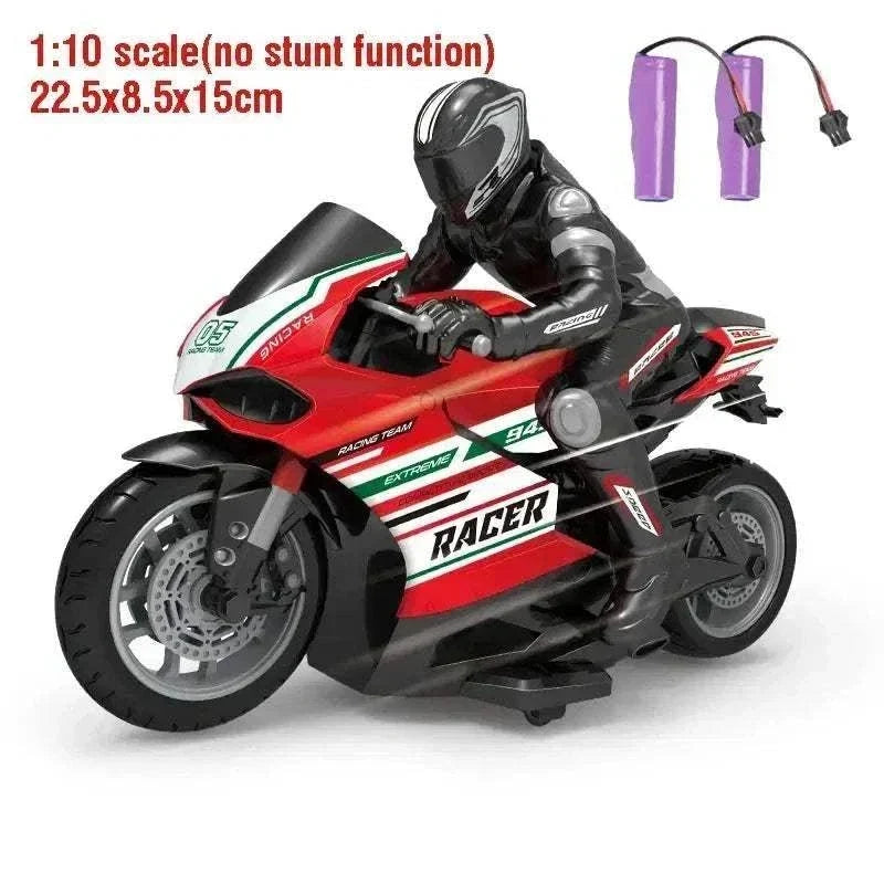1:10 scale remote control motorcycle for outdoor racing and stunts