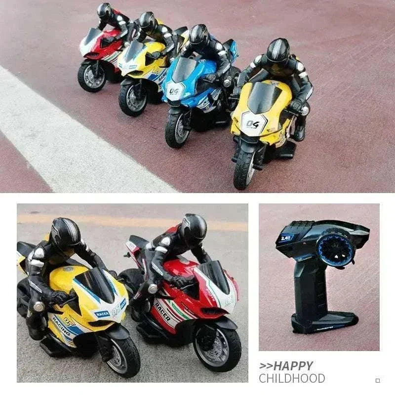 1:10 scale remote control electric motorcycle for outdoor racing and stunts