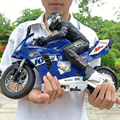 1:10 scale electric remote control motorcycle for outdoor racing and stunts