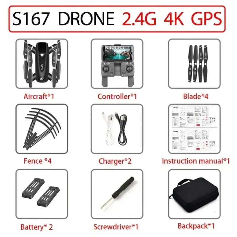 Sportsman Specialty Products Drone 2.4g 4k GPS 2B / China Drone With Camera 5G RC Quadcopter Drones HD 4K S167 GPS