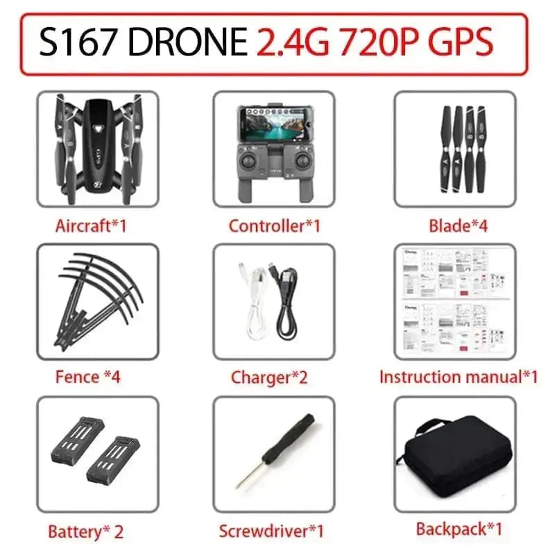 Sportsman Specialty Products Drone 2.4g 720P GPS 2B / China Drone With Camera 5G RC Quadcopter Drones HD 4K S167 GPS