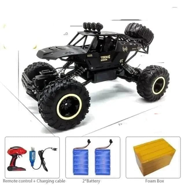 Sportsman Specialty Products Fast RC Cars 37CM Black 2B Alloy / Belgium RC Car 1:12 / 1:16 4WD With Led Lights 2.4G Buggy Off-Road