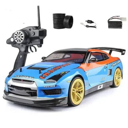 Sportsman Specialty Products Fast RC Cars Ares GTR Blue 2B RC Car 70km/h High Speed Drift Racing Car 4WD GTR Sports Car1:10