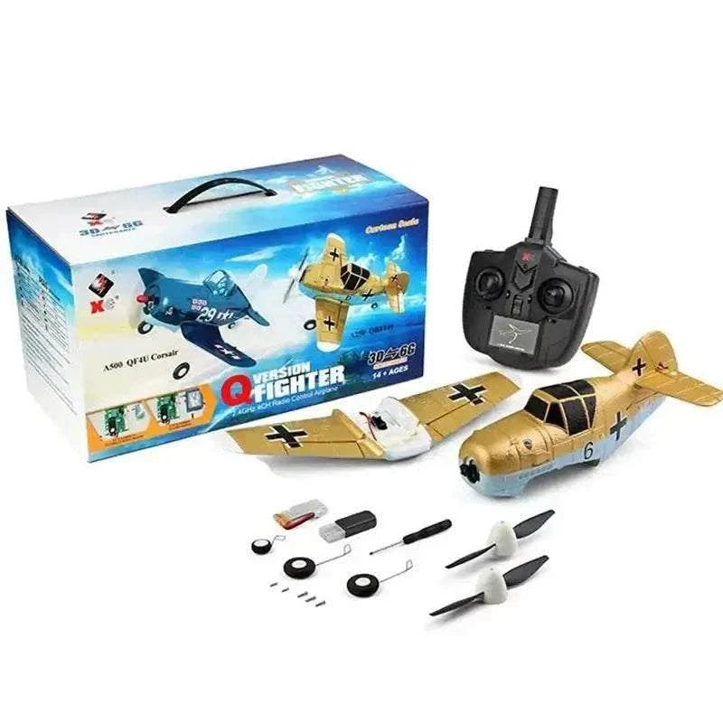 Stunt Plane six axis RC fighter electric glider in flight