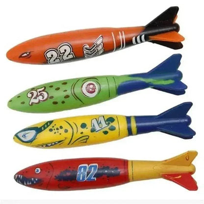 underwater torpedo throwing toy for kids pool play