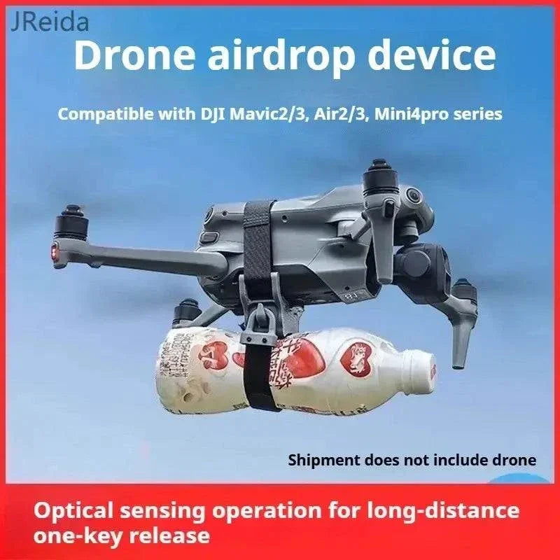 Universal drone air drop system with light-sensitive release mechanism
