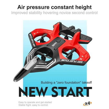 YP3 foam aircraft drone with 4-axis remote control and LED lights