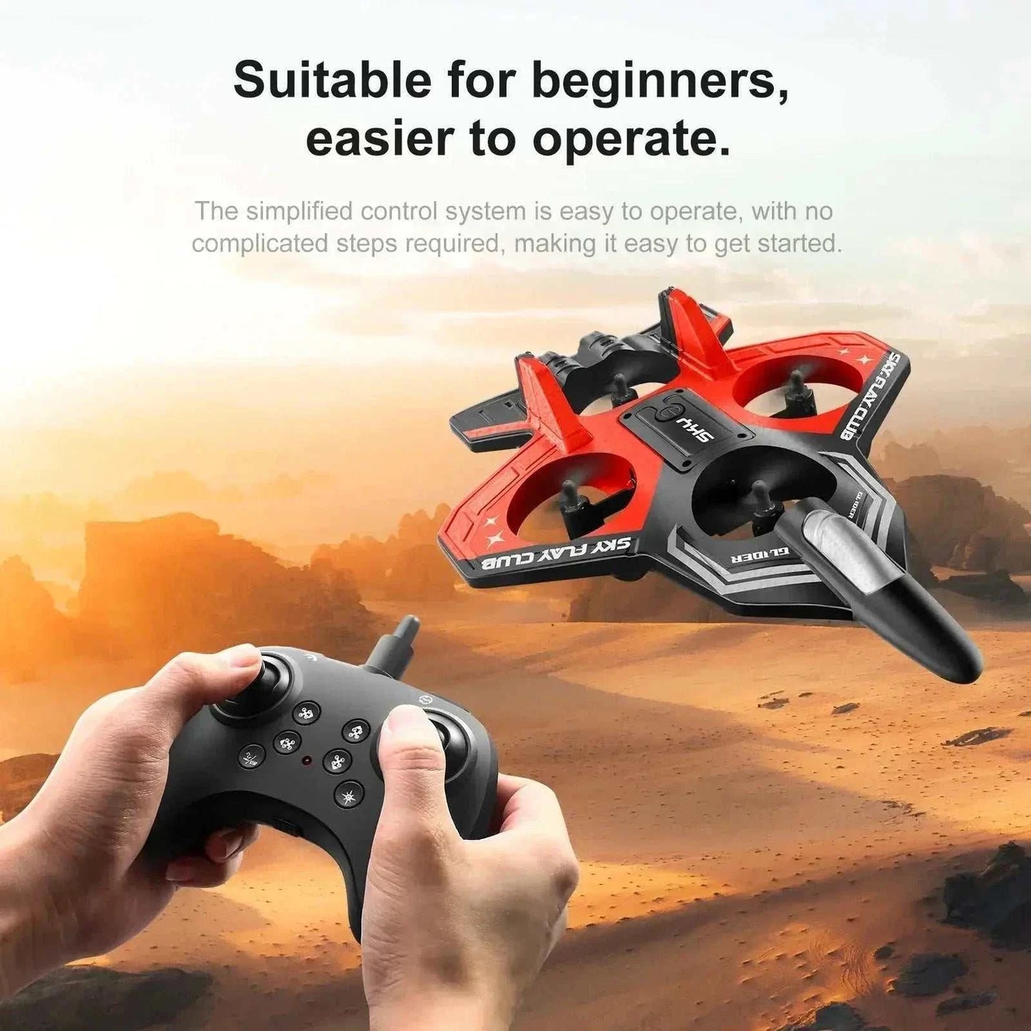YP3 foam aircraft drone with LED lights and 4-axis remote control